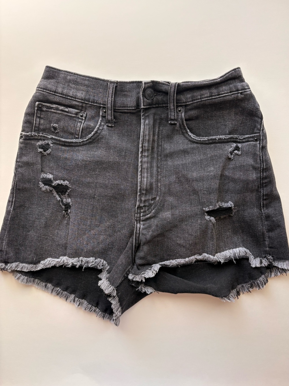 Abercrombie Curve Love Black High Rise Short